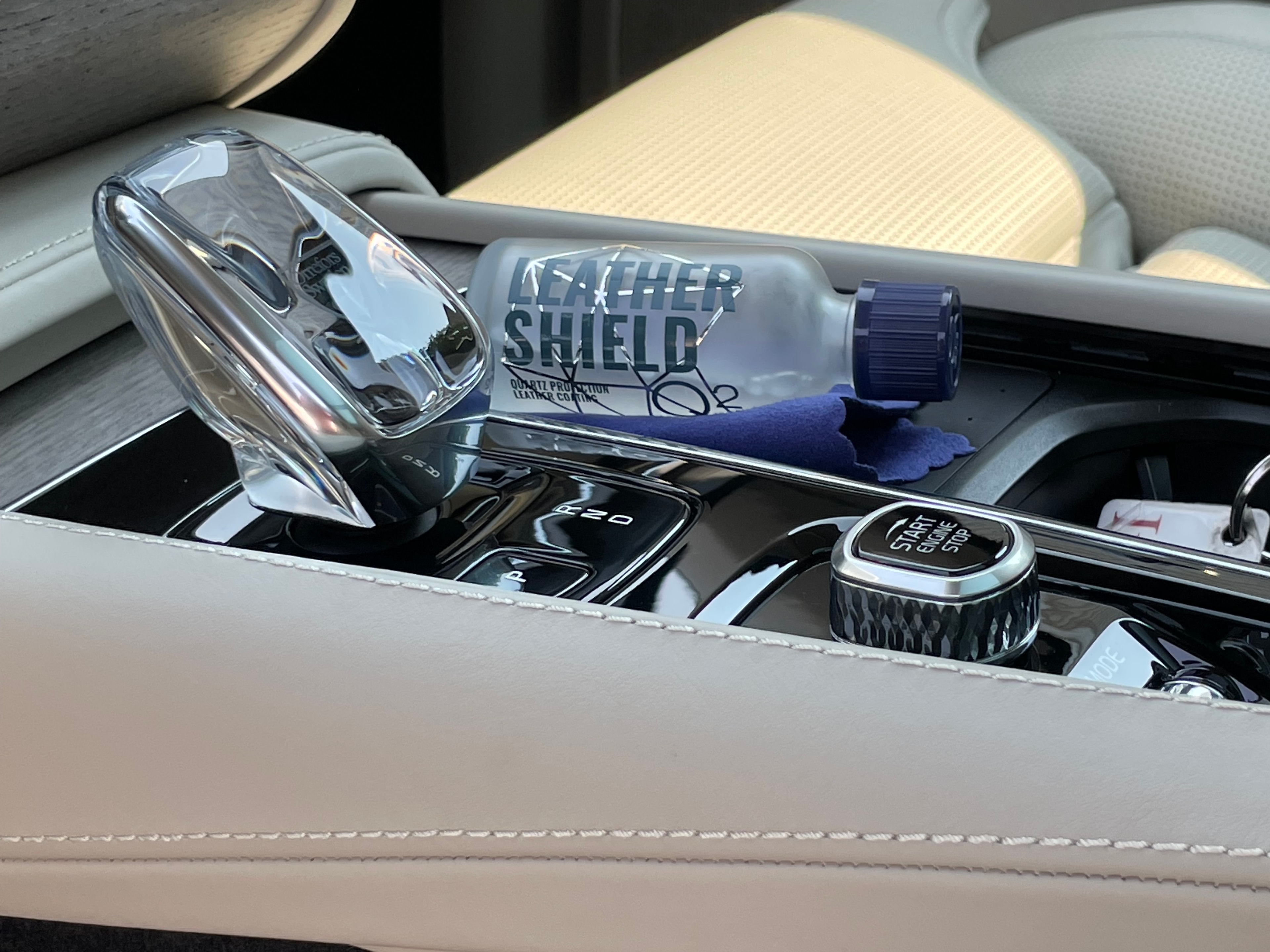 Interior — Console & Leather Shield