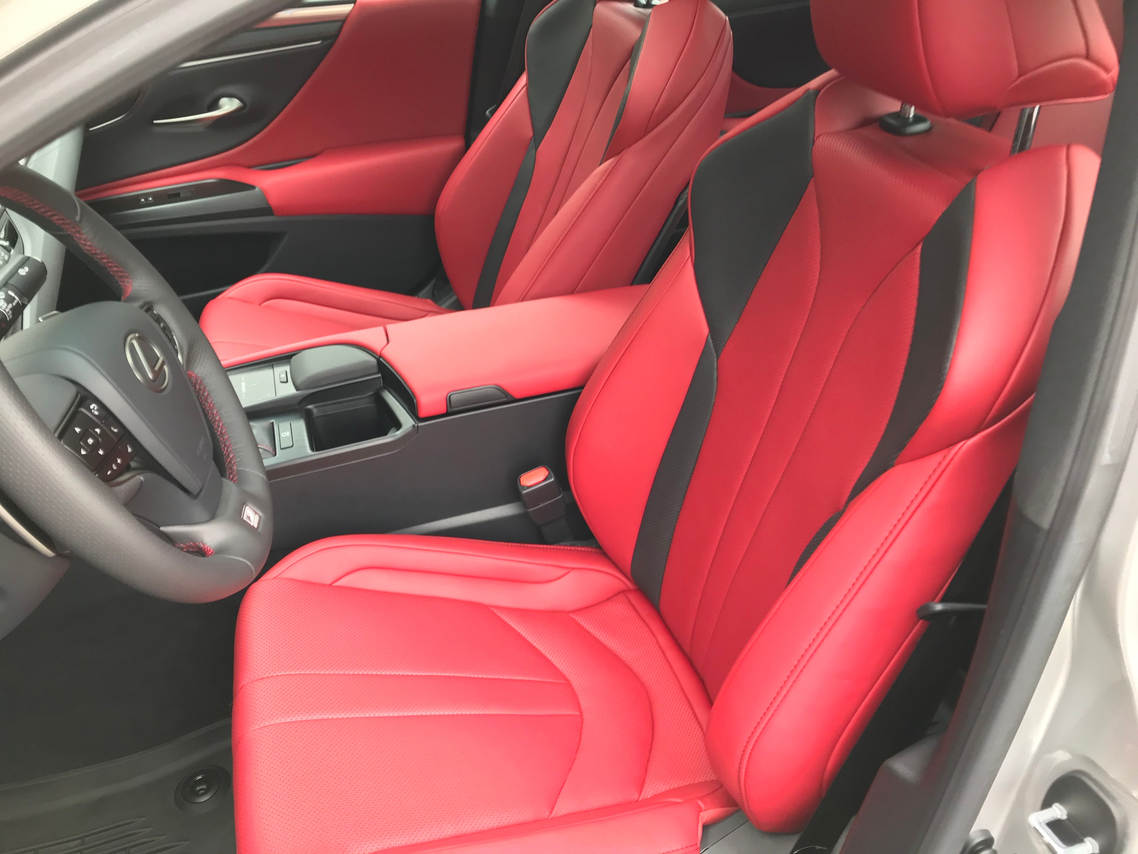 Interior — Red Leather Seats