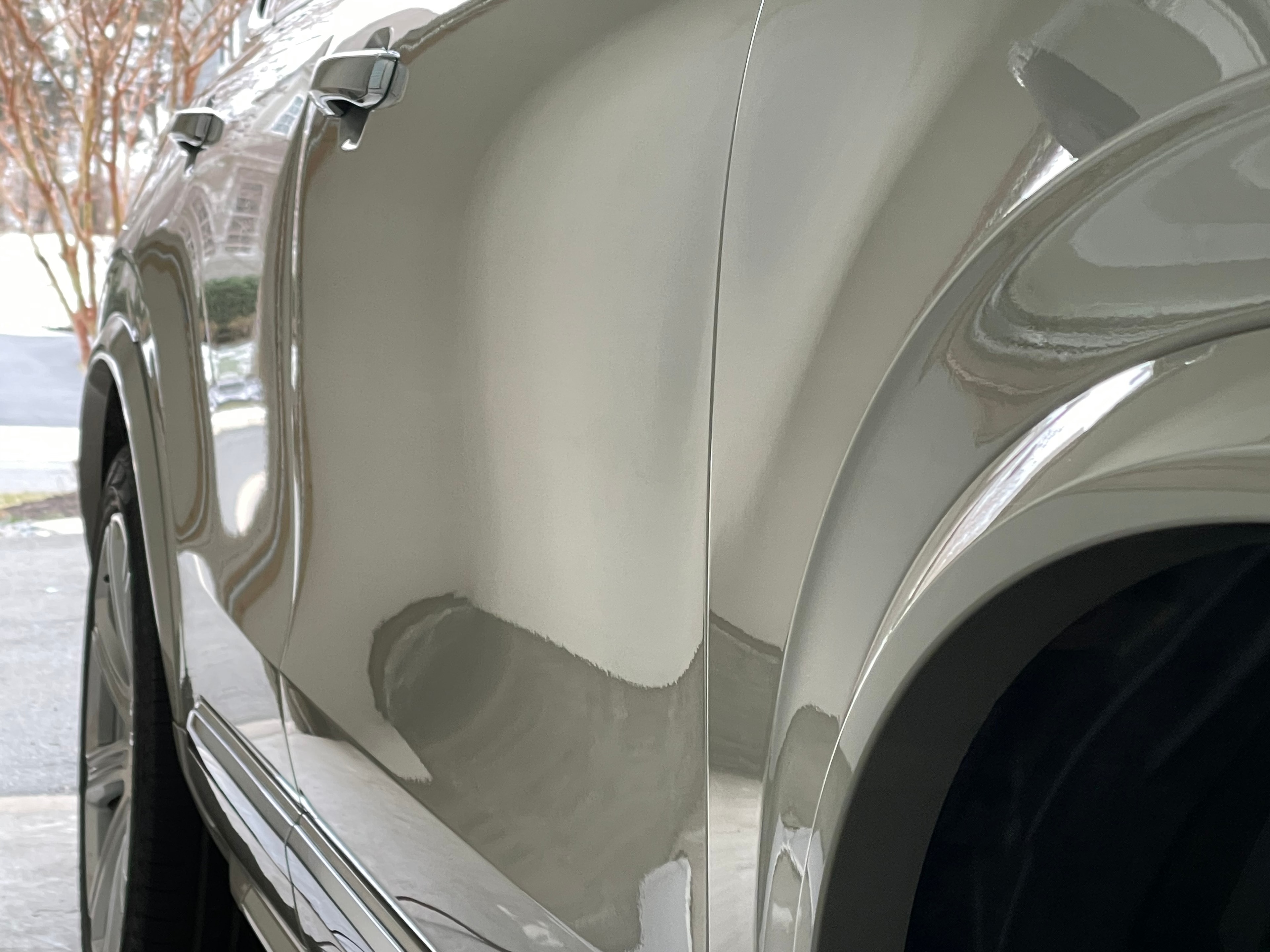 Hydrophobic water beading on ceramic coated paint